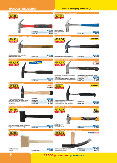 Talen Tools Stratenmakershamer 70mm » Toolstation