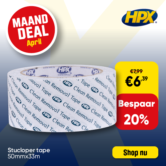 Dealsblock | HPX stucloper tape bespaar 20 procent D0755