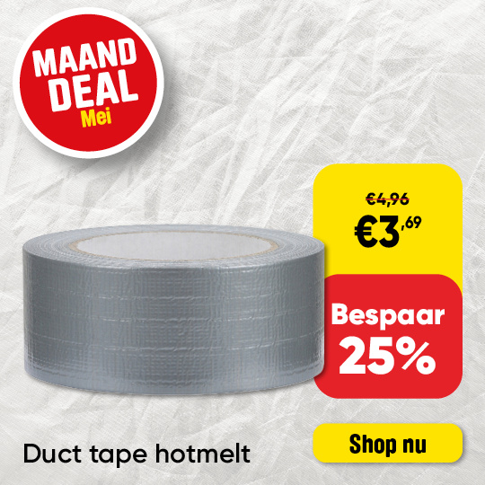 Dealsblock | Duct tape hotmelt bespaar 25 procent D0768