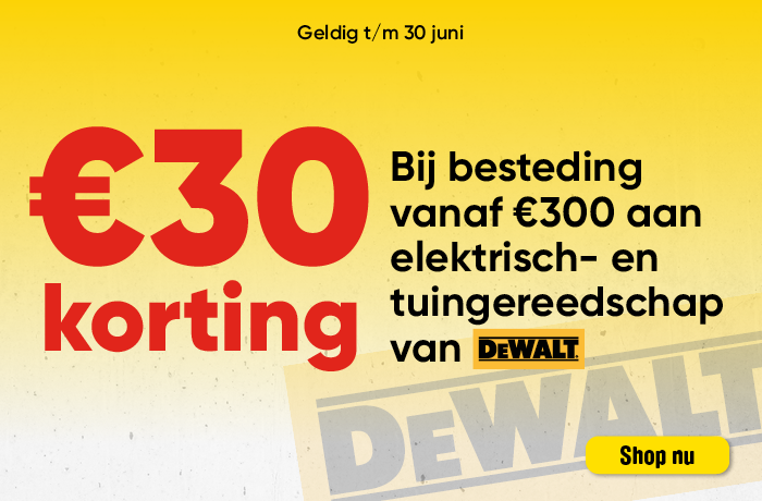 HMmob | DeWALT elektrisch gereedschap 30 euro korting 2-1
