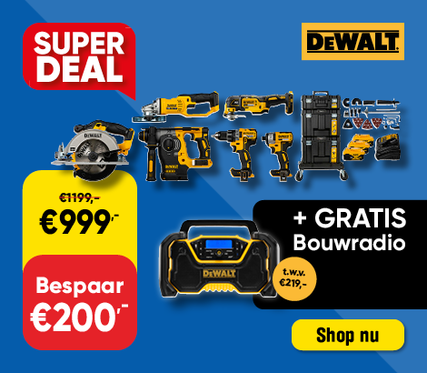 HM33 | 43416 dewalt dombopack met gratis bouwradio 1-1