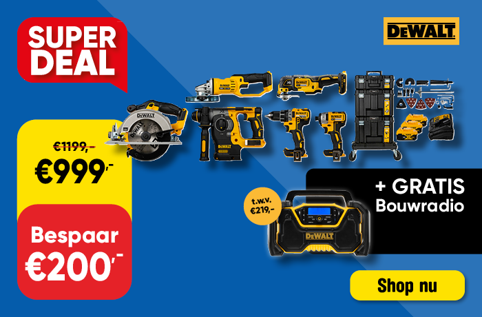 HMmob | 43416 dewalt dombopack met gratis bouwradio 2-1