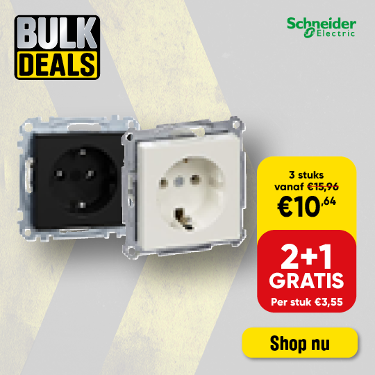 Dealsblock | Schneider Electric wandcontactdoos 2 plus 1 gratis D0808