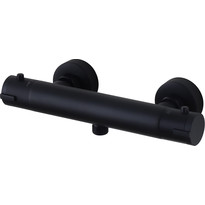 DETBOM Kraan badkamer met uittrekbare douche, wastafelarmatuur met 2 straalsoorten mengkraan geschikt voor opzetwastafel warm koud mengkraan zwart