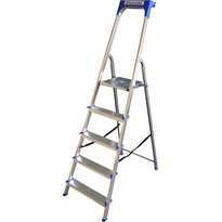 VaGo Huishoudladder, vouwladder, aluminium ladder, staande ladder, 4 treden trapladder