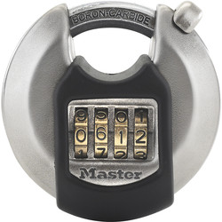 Master Lock Master Lock discusslot 70mm breed, achthoekige beugel, weerbestendig met cijferslot - 11572 - van Toolstation