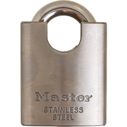 Master Lock Master Lock hangslot met versterkte beugel RVS, 50mm - 11586 - van Toolstation