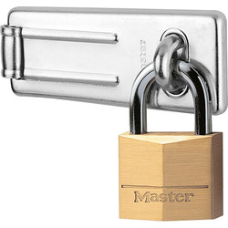 Master Lock Master Lock set van nr. 703 grendel met rechte stang + nr. 140 messing hangslot  11609 van Toolstation