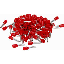 Adereindhuls met kunststofkraag 1mm² rood - 11643 - van Toolstation