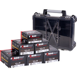 Forgefast Forgefast houtschroeven pakket in robuuste case 900-delig TX - 11893 - from Toolstation