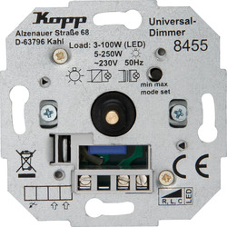 Kopp Kopp universele LED druk/draaidimmer 3-100w wissel inbouw R, L, C - 14714 - van Toolstation