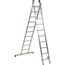 Alumexx Alumexx ladder XD BL recht met stabilisatiebalk 2x10 treden - 16097 - van Toolstation