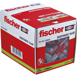 Fischer Fischer Duopower pluggen 10x80mm - 16458 - van Toolstation