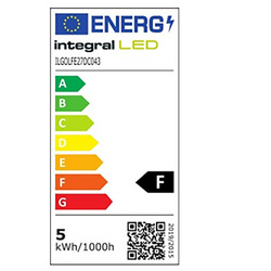 Integral LED lamp kogel mat E27