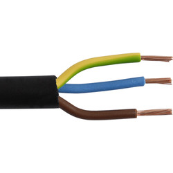 Rubber kabel 20m 3x1,0mm² zwart - 17649 - van Toolstation