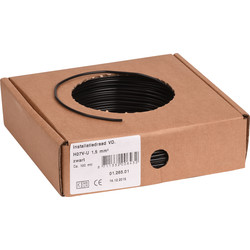 Elektrisch draad VOB H07V-U 100m 2.5mm2 zwart