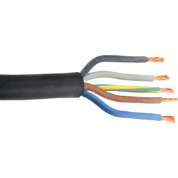 Rubber kabel 2m 5x2.5mm² zwart - 18662 - van Toolstation