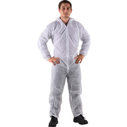Wegwerpoverall XL wit - 20521 - van Toolstation
