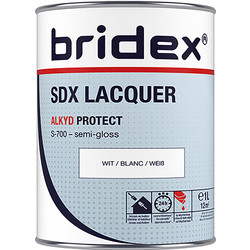 Bridex Bridex SDX Lacquer lak alkyd 1L wit zijdeglans - 20565 - van Toolstation