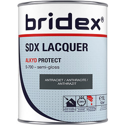 Bridex Bridex SDX Lacquer lak alkyd 1L antraciet zijdeglans 20568 van Toolstation