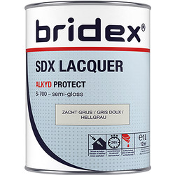 Bridex Bridex SDX Lacquer lak alkyd 1L zacht grijs zijdeglans 20569 van Toolstation