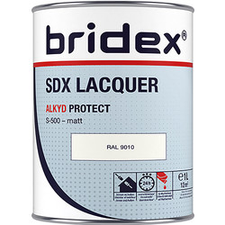 Bridex Bridex SDX Lacquer lak alkyd 1L RAL9010 mat 20572 van Toolstation