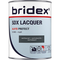 Bridex Bridex SDX Lacquer lak alkyd 1L antraciet mat 20577 van Toolstation