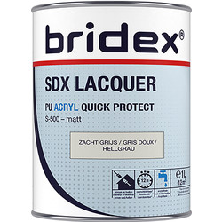Bridex Bridex SDX Lacquer lak acryl 1L zacht grijs mat - 20600 - van Toolstation