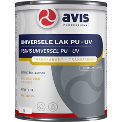 Avis Avis Universele Lak PU/UV 1L Zijdeglans Transparant Kleurloos 21644 van Toolstation