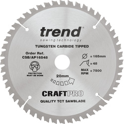 Trend Trend AP cirkelzaagblad 165x20x2,0mm 48T - 23119 - van Toolstation