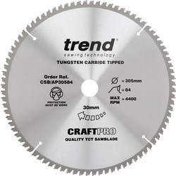 Trend Trend AP cirkelzaagblad 305x30x3,0mm 84T 23121 van Toolstation