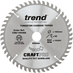 Trend Trend cirkelzaagblad 160x20x2,2mm 48T - 23122 - van Toolstation
