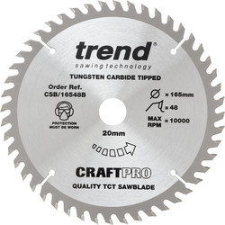 Trend Trend cirkelzaagblad 165x20x2,2mm 48T - 23125 - van Toolstation
