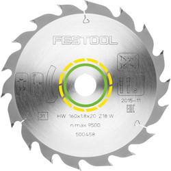Festool Festool cirkelzaagblad 160x20x1,8mm 18T HW Wood 24049 van Toolstation