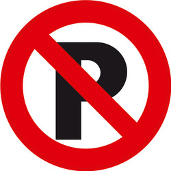 Pvc-bord verboden te parkeren Ø30cm - 25822 - van Toolstation