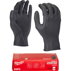 Milwaukee Milwaukee nitril disposable handschoenen 50 stuks 10/XL 26188 van Toolstation