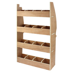 Monstershop / Bedrijfswageninrichting hout met vakken Citroën Berlingo II