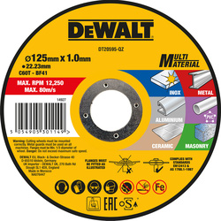 DeWALT DeWALT doorslijpschijf Multi Materiaal 125x22,2x1mm - 32412 - van Toolstation