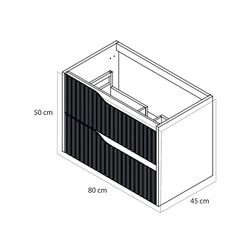 Tiger / Tiger Nook wastafelonderkast 80cm 5