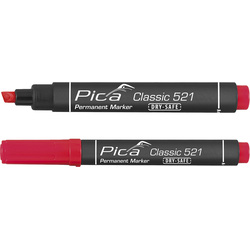 Carton Pica Classic 521/40 Permanent Marker rood - beitelpunt  34504 van Toolstation