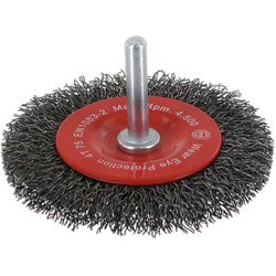 Labor / Staalborstelwiel met gegolfd staaldraad 75mm
