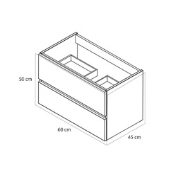 Tiger / Tiger Condo wastafelonderkast 60cm 3