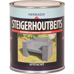 Hermadix Hermadix steigerhout beits 750ml antraciet - 37193 - van Toolstation
