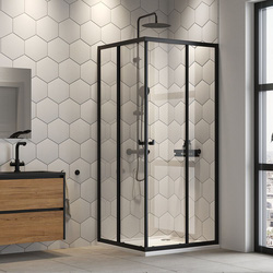 Sealskin / Sealskin Hooked vierdelige hoekinstap met schuifdeuren 90x90x200cm, 6mm helder veiligheidsglas met antikalklaag 1