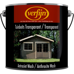 Verfijn Verfijn Tuin- & Steigerhoutbeits Transparant 2,5L antraciet wash 39700 van Toolstation