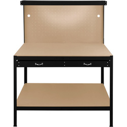 MonsterShop / Werkbank met achterwand en lade Zwart