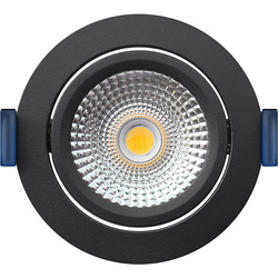 EcoDim / Eco-Dim LED inbouwspot kantelbaar 5W mat zwart dim to warm