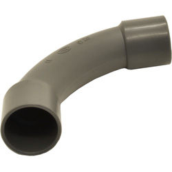 JSL / Bocht voor rechte PVC buis - Licht Grijs Ral 7035 20 mm