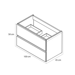 Tiger / Tiger Condo wastafelonderkast 100cm 3