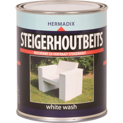 Hermadix Hermadix steigerhout beits 750ml white wash - 48389 - van Toolstation
